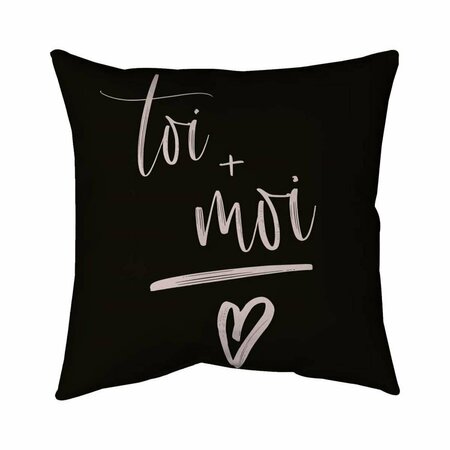 BEGIN HOME DECOR 20 x 20 in. You Plus Me-Double Sided Print Indoor Pillow 5541-2020-QU21-1